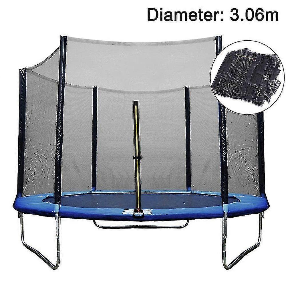 Safety Net Replacement Net For Trampoline 306cm, Garden Trampoline Replacement Net For 8 Poles, Net Outside, Spare Part Tearproof, Uv-resistant