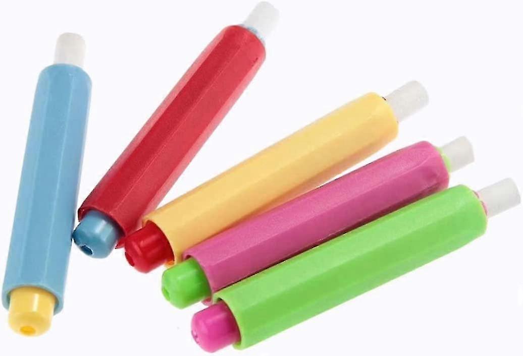 غطاء حالة حامل الطباشير البلاستيكي لمعلمي المكاتب المدرسية 5 قطع ، حالة الطباشير البلاستيكية