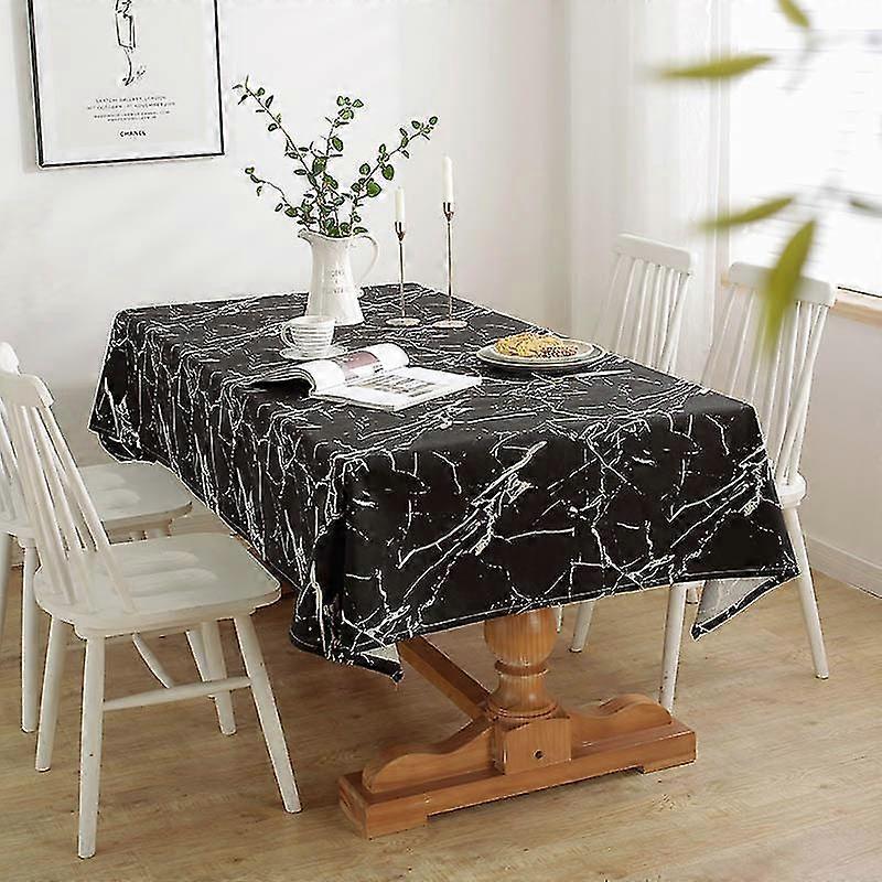 Spot Ins Wind Canvas Print White Background Marble Pattern Round Tablecloth Round Table Tablecloth