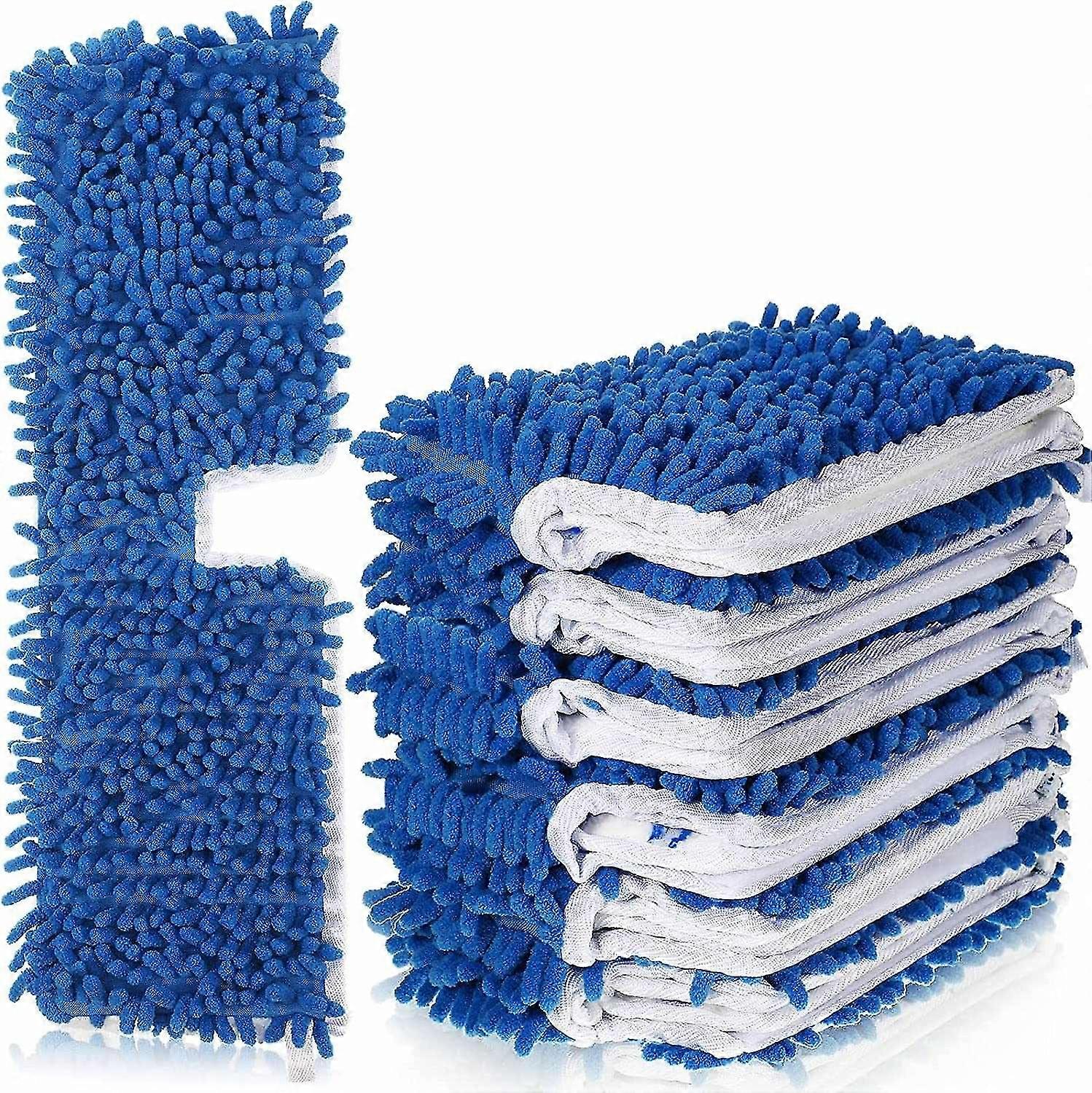 Mop head double-sided cleaning pad machine washable microfiber (6 pieces)