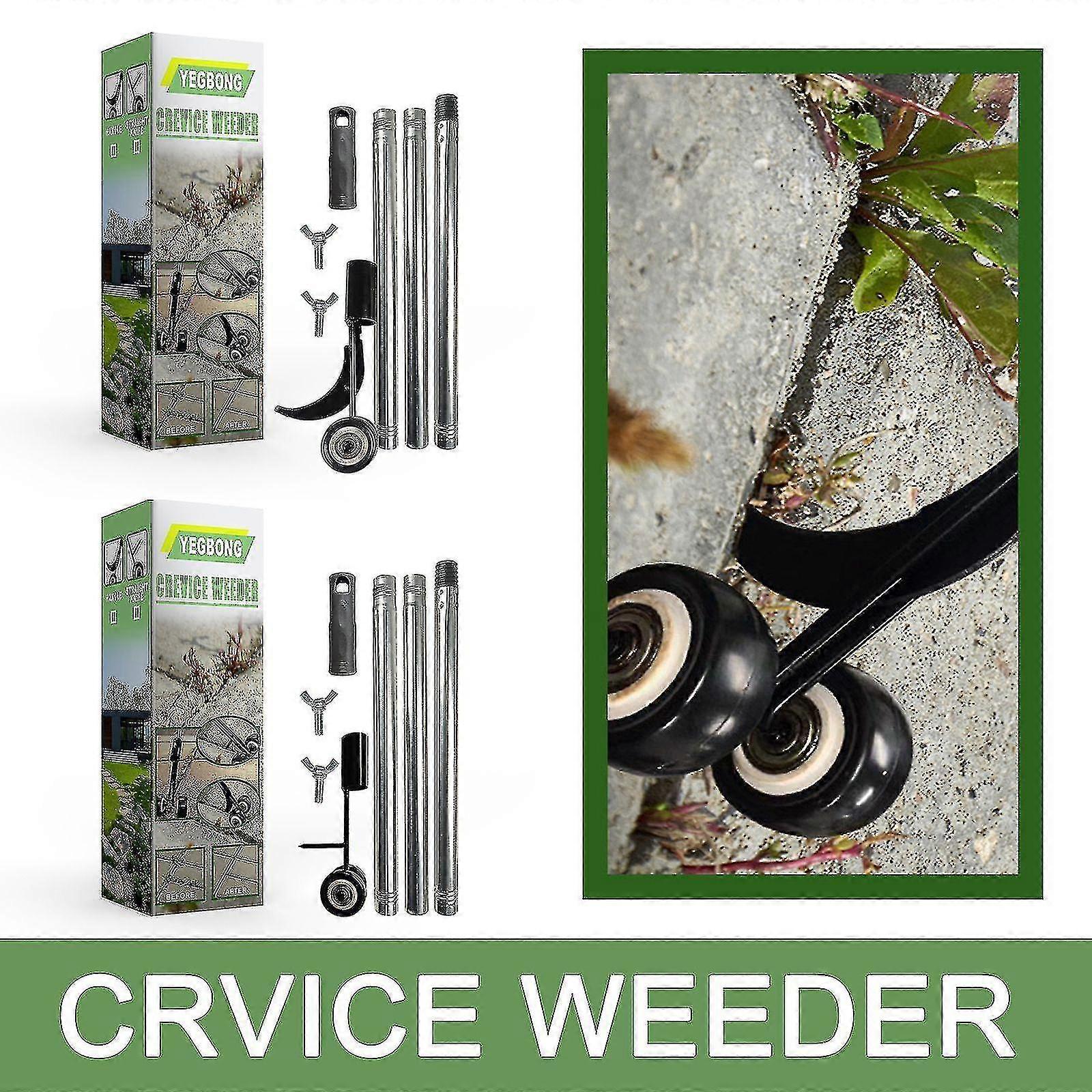 Garden Gap Weeder Sickle Straight Hook Metal Rod Weeding Tool