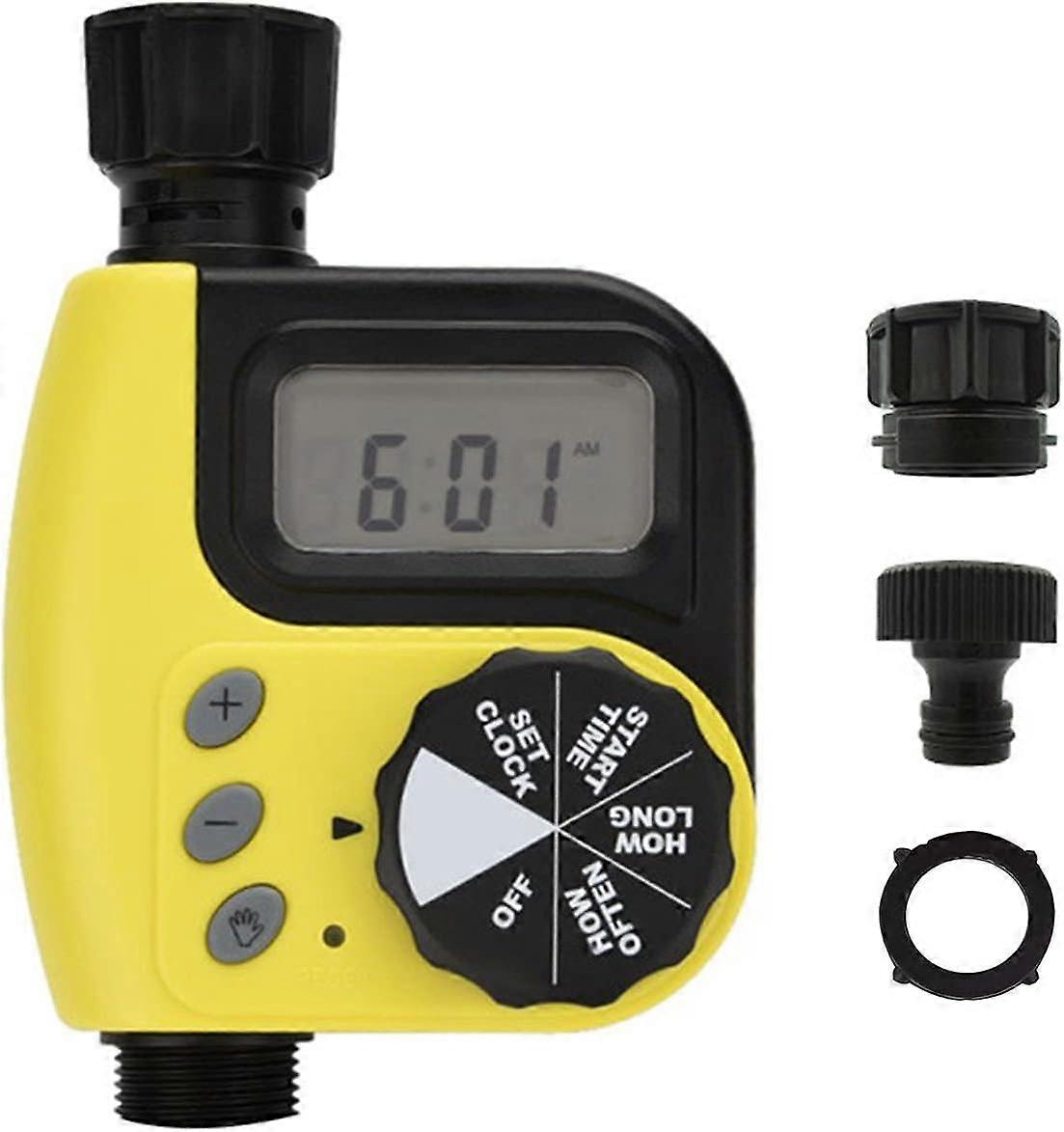 Vanningstimer, utendørs vanningskontroller automatisk sprinkler elektronisk slangetimer, flere programmer for hage drivhus grønnsaksplante plenområder