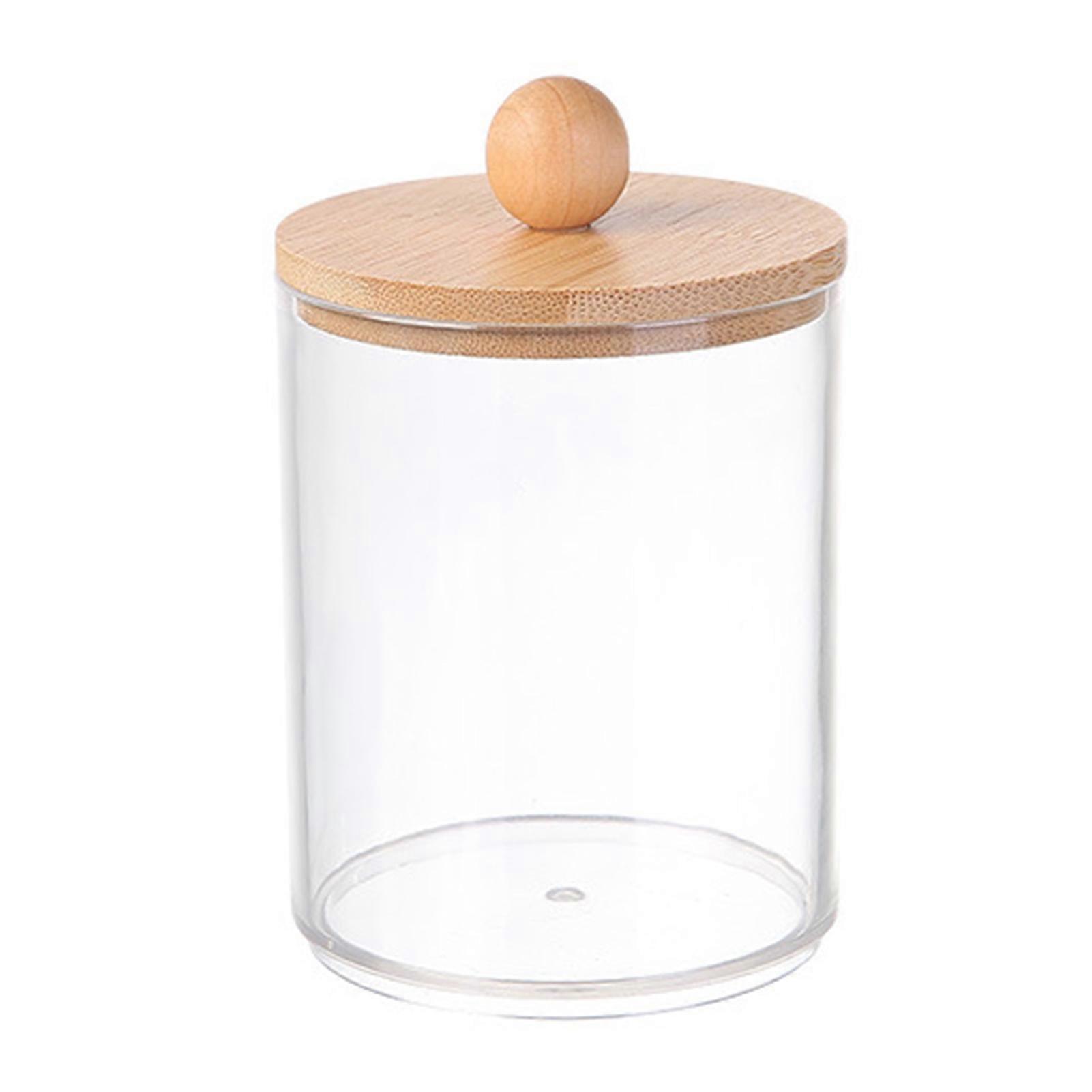 Storage Box Cotton Swabs Organizer with Lid Transparent Design Multipurpose Cotton Balls Floss Storage Container