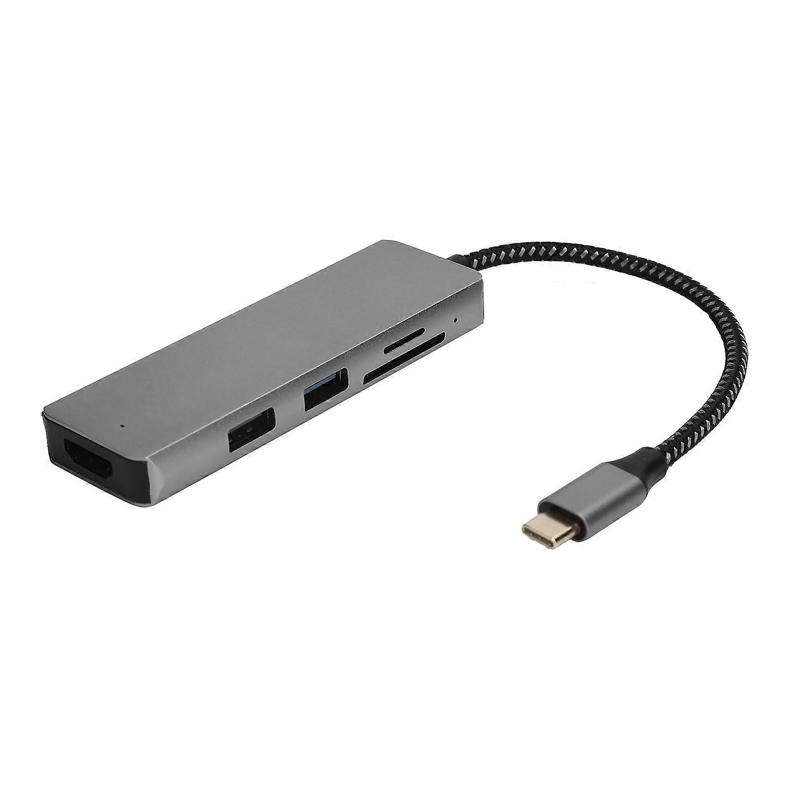 Card Reader Adapter, 5-in-1, Type-C, USB 3.0, 4K HDMI