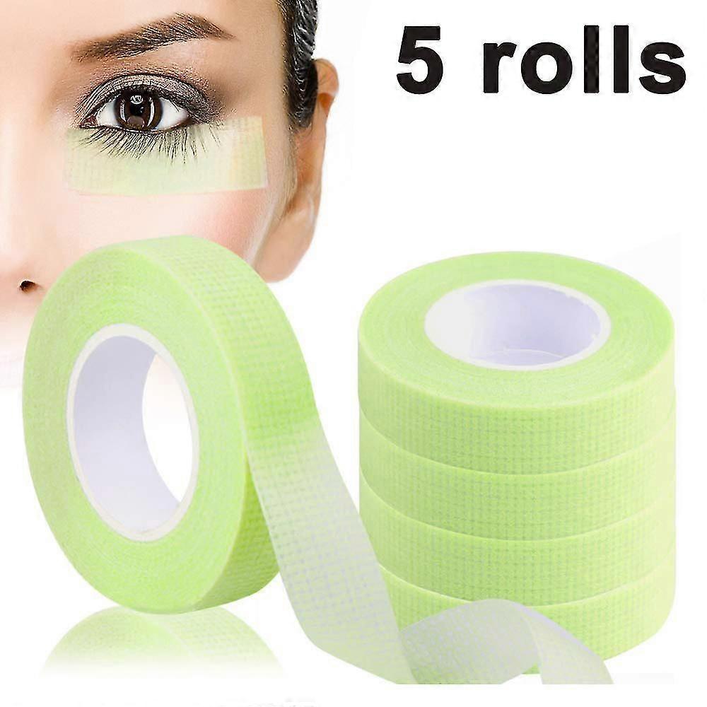 5 Rolls Eyelash Extension Tape Adhesive Breathable Microporous Fabric Tape Eyelash Grafting Tape Makeup Eyelash Tape For Taping Eyelid Sticker Diy