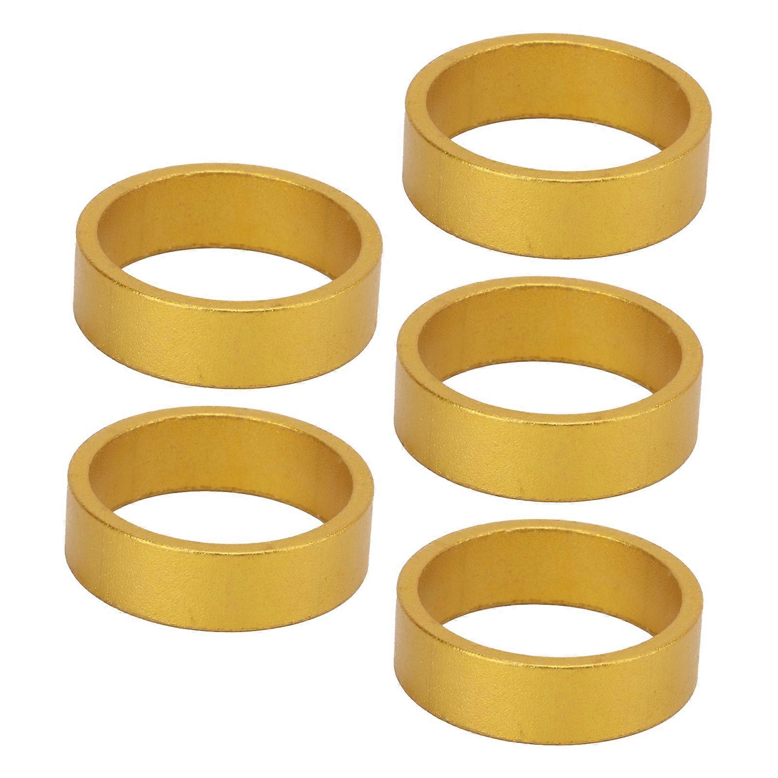 5pcs/set 10mm Bike Headset Washer Glossy Surface Durable Mountain Bike Front Fork Washer