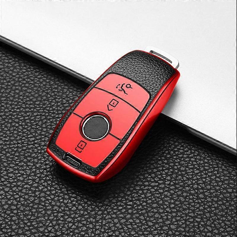 Leather TPU Car Remote Key Cover Case Shell For Mercedes Benz A C E S G GLS CLA Class W213 W177 W205 W222 X167 W176 AMG Accessories