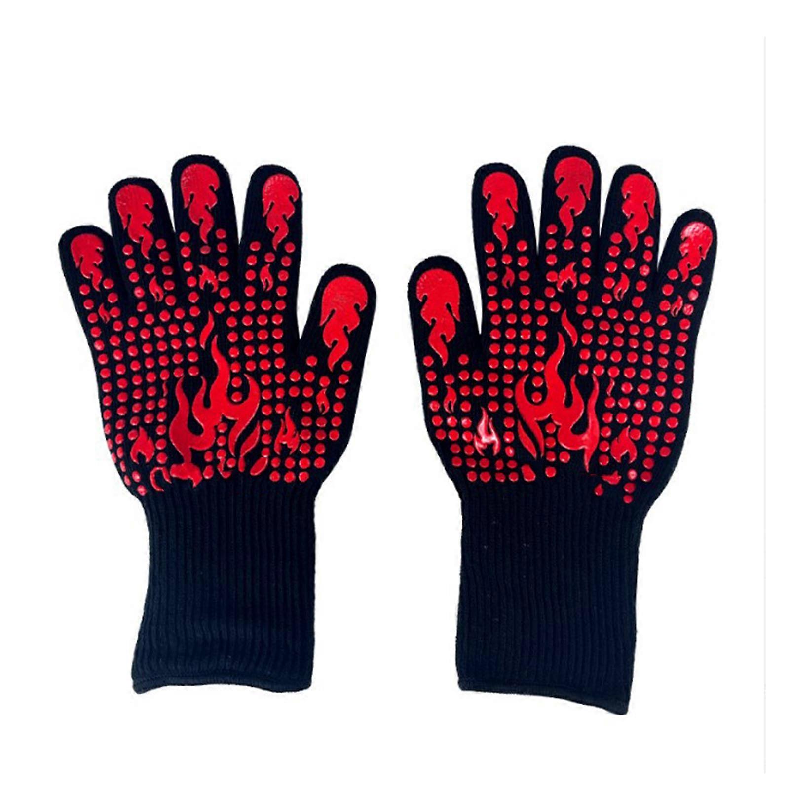 Heat-Resistant, Non-Slip, Extra-Long BBQ Gloves