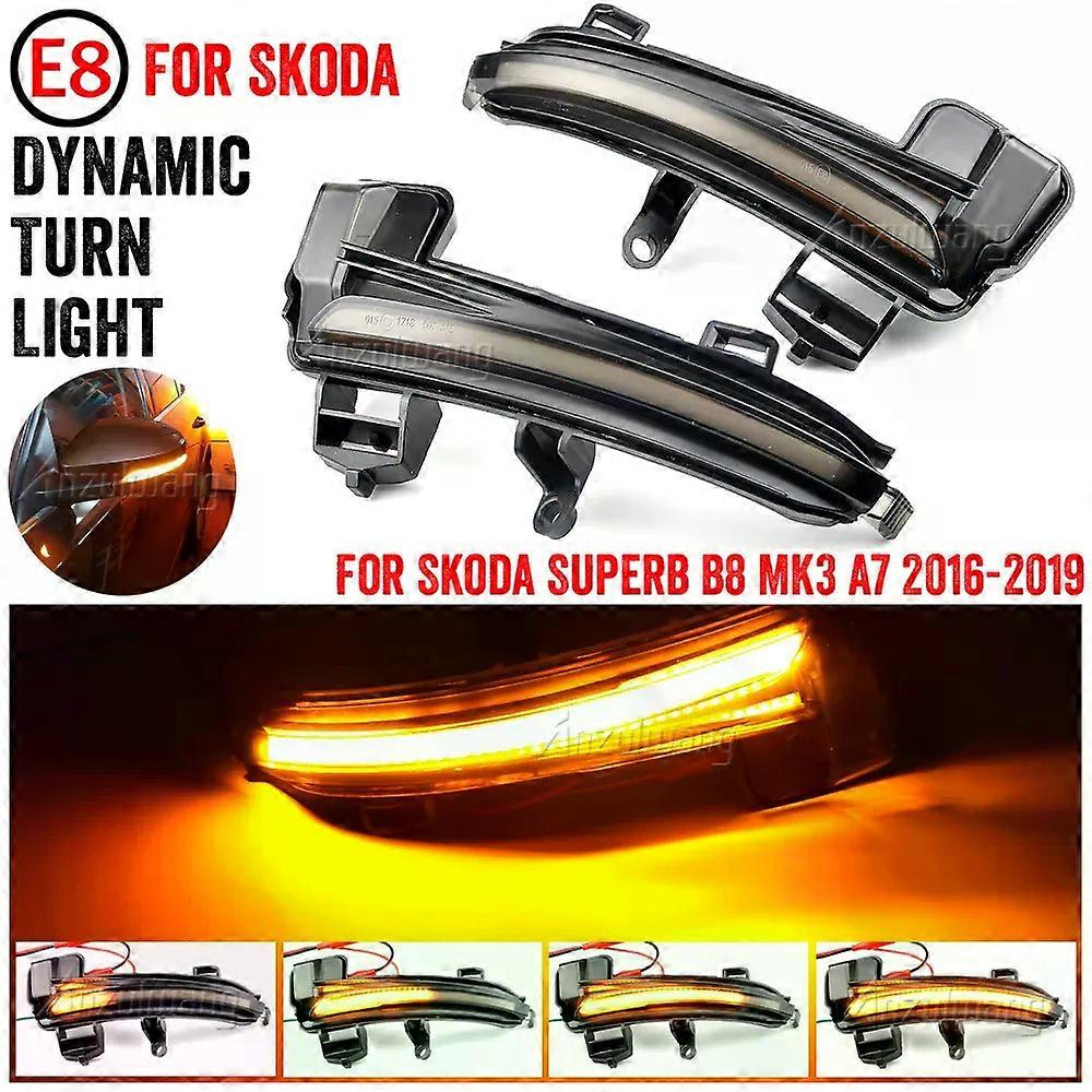Side Mirror Sequential Indicator LED Turn Signal Light For Skoda Superb A7 B8 MK3 Dynamic Blinker 2016 2017 2018 2019
