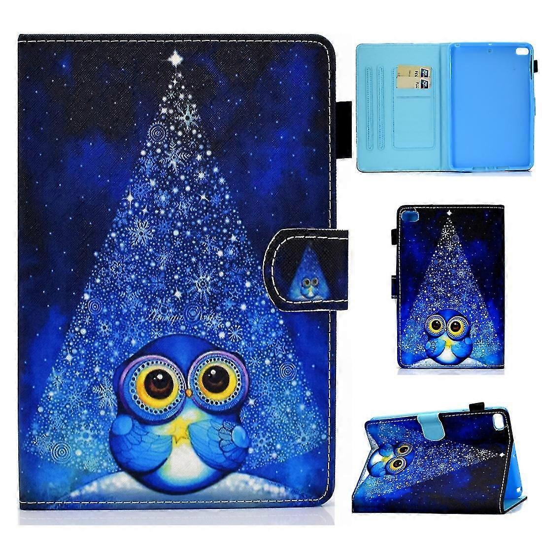 For Ipad Mini 5 / Mini 4 Colored Drawing Case Night Sky Owl