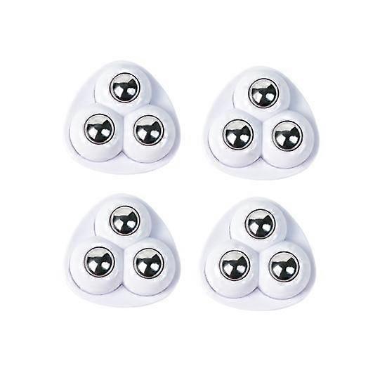 Yousheng 1 Set Universal Wheel Self-adhesive Strong Load-bearing ABS 3 Beads Mini Paste Trash Can Bottom Swivel Pulley Home Supplies