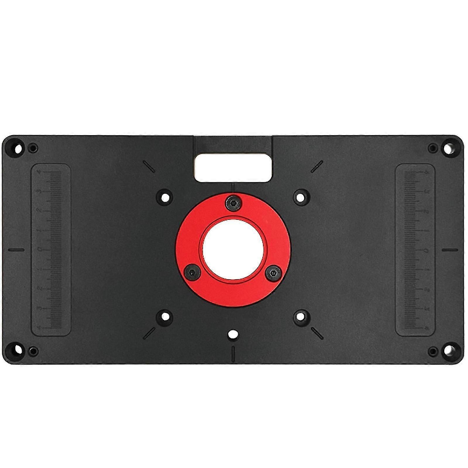 Woodworking Trimming Machine Router Table Plate Aluminum Router Table Insert Plate Universal Scaled Flip Board For Woodworking Benches Manual Gadget