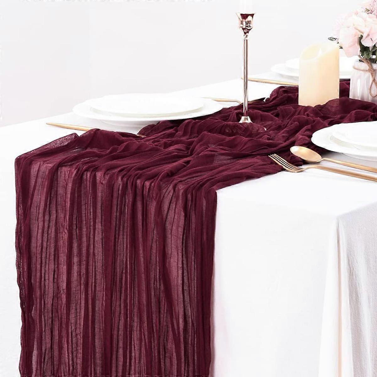 Caminho de mesa, Chiffon, Rústico Boêmio, Transparente