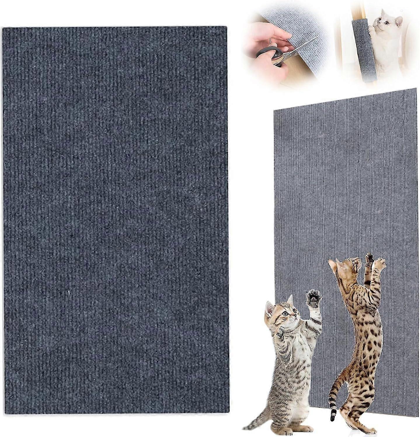 Climbing Cat Scratcher Mat - DIY Climbing Cat Scratcher, Furniture Protector, Trimmable Self-Adhesive Carpet Pad Replacement for Cats