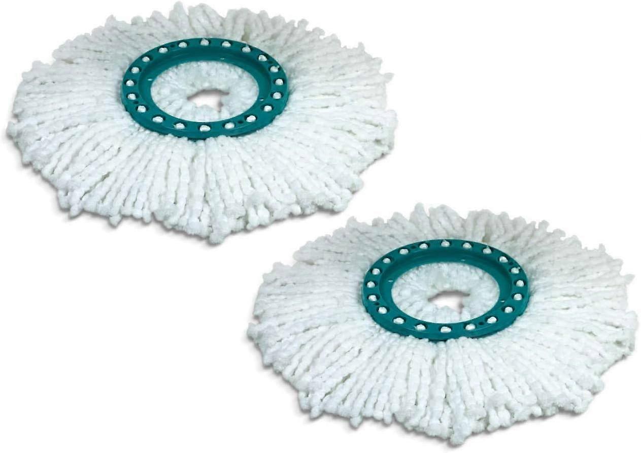 Set of 2 Replacement Heads Clean, Ideal for Tiles and Stone Floors, Microfiber Absorbing Water and Dirt, Replacement Mops, Easy To Change