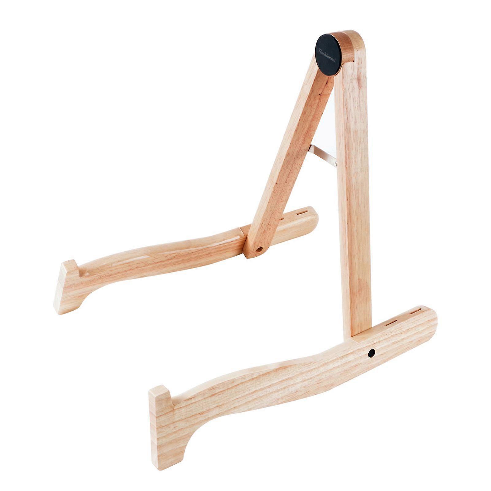 Rockhouse Foldable Guitar Stand A-shaped Stand Portable Guitar Stands Floor for Acoustic and Electric Guitar Bass Pipa Violin Universal Wooden Guitar
