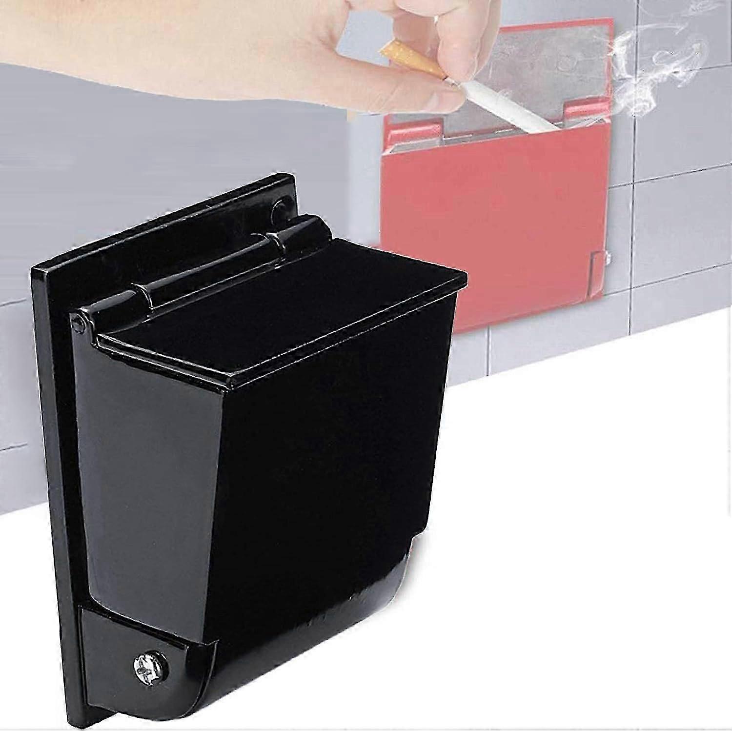 Posacenere da parete, piccolo posacenere da parete da esterno con giunto pieghevole, facile da pulire e aspirare, contenitore da parete-Good