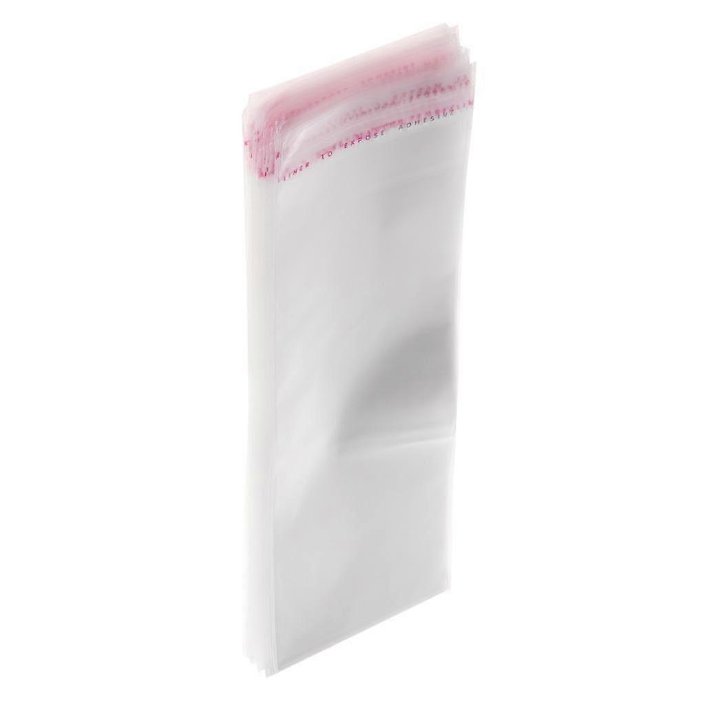 100 Pcs Clear Resealable Bags with Adhesive Closure for Bakery, Candle, Soap,
