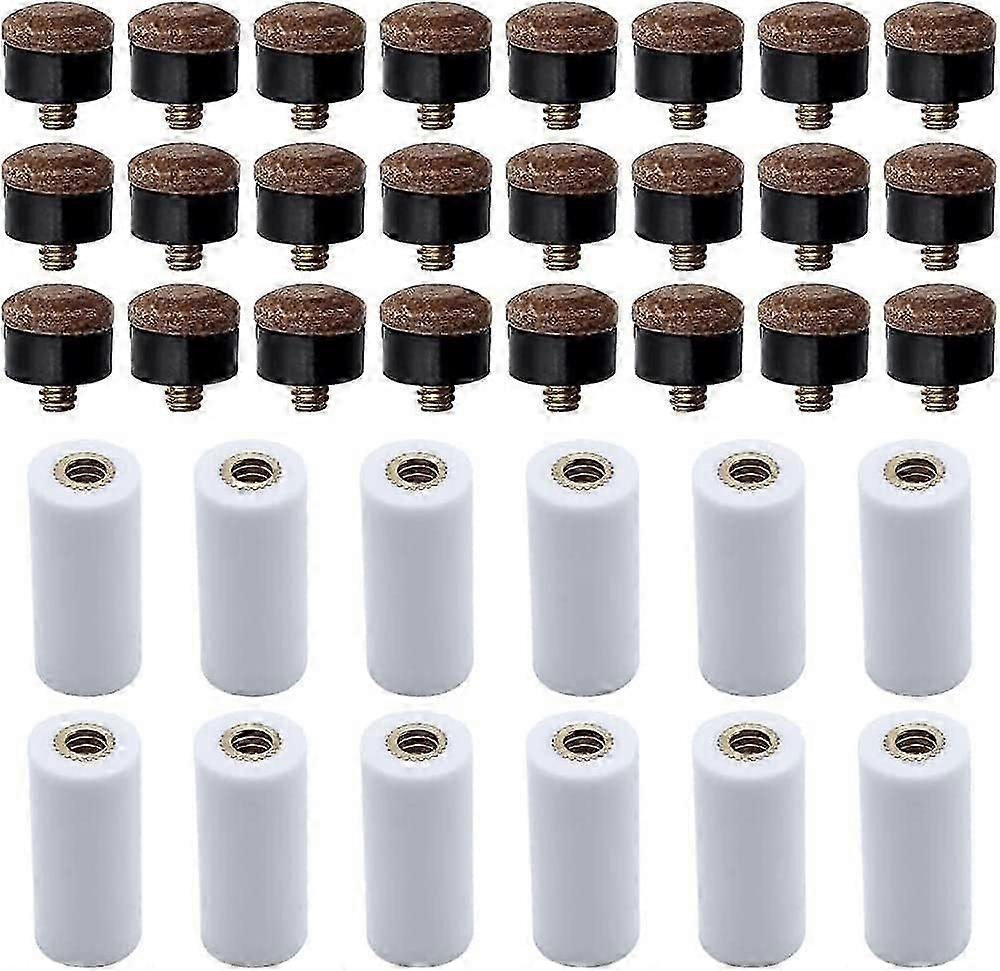 ビリヤードキューのヒントの交換-ハードビリヤードキューのヒントプールキューチップネジ36個