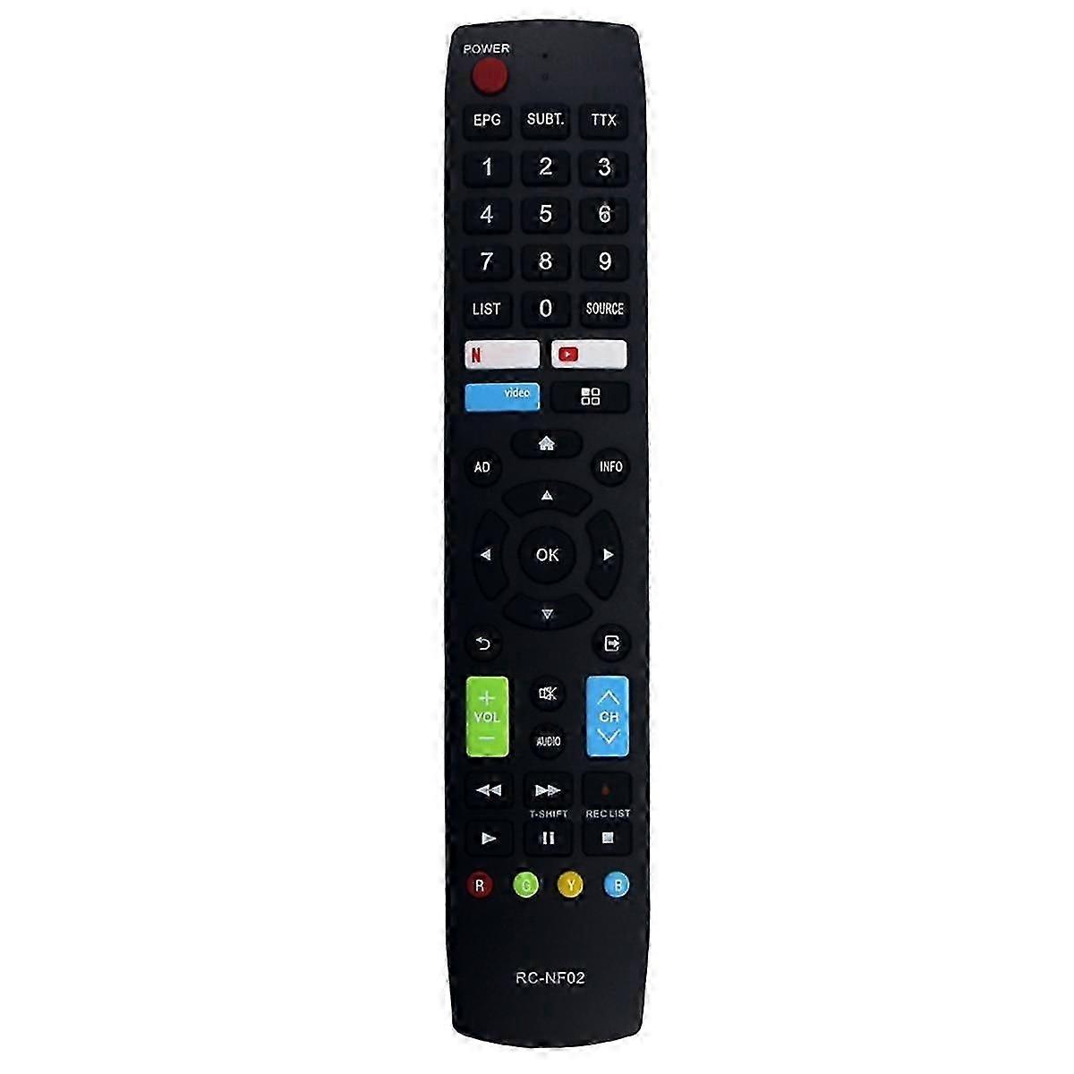 RC-NF02 Télécommande compatible Aconatic Smart TV 32HS534AN 40HS534AN