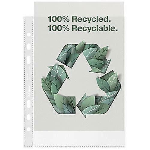 ESSELTE 100% RECYCLED A5 POCKETS, EMBOSSED STRONG PP, 70 MICRON, PLAST