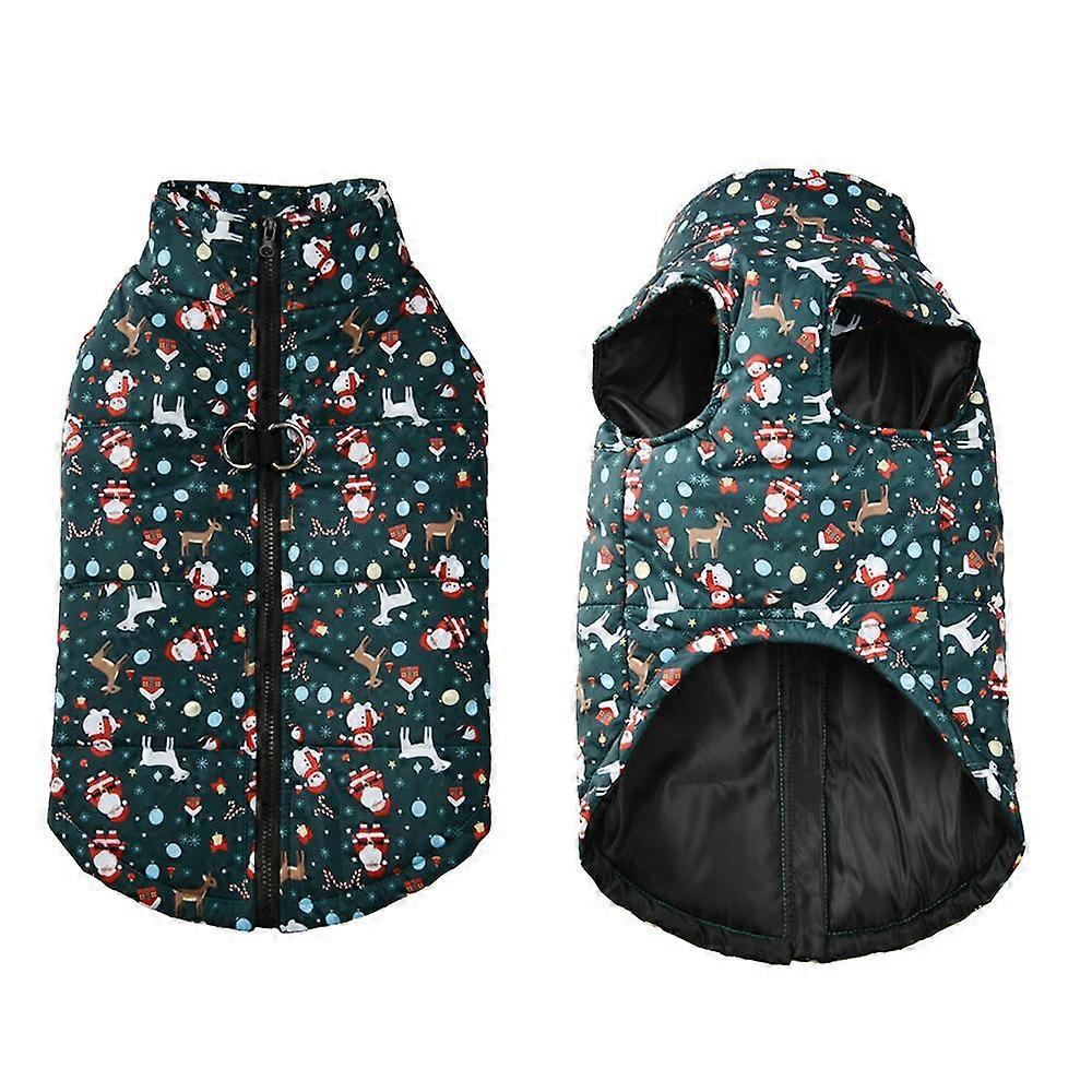 Christmas Dog Coat Waterproof Winter Warm Dog Clothes for Small Medium Large Dogs Pet Cold Weather Costume Jacket French Bulldog Windproof Snowsuit