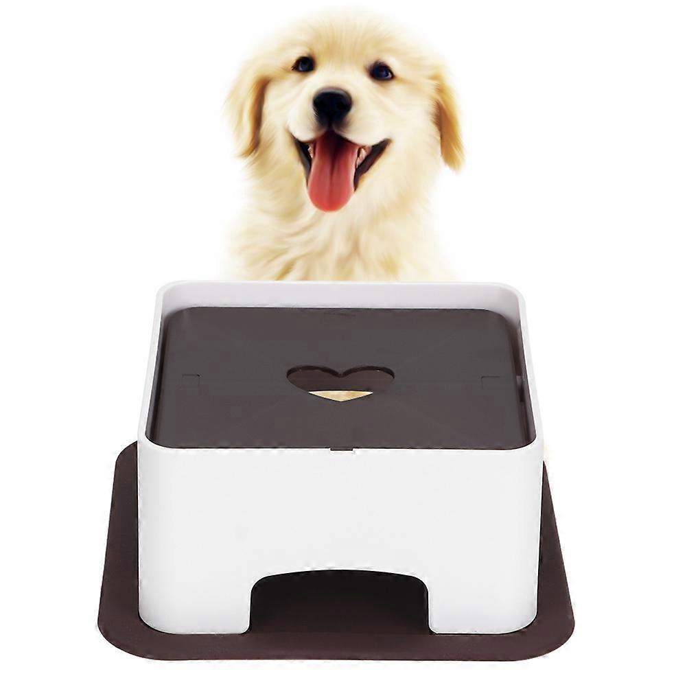 Adjustable Plastic Pets Feeding Table for Small Dogs and Cats with Non-Slip Silicone Pad, Elevated Design, Easy Clean