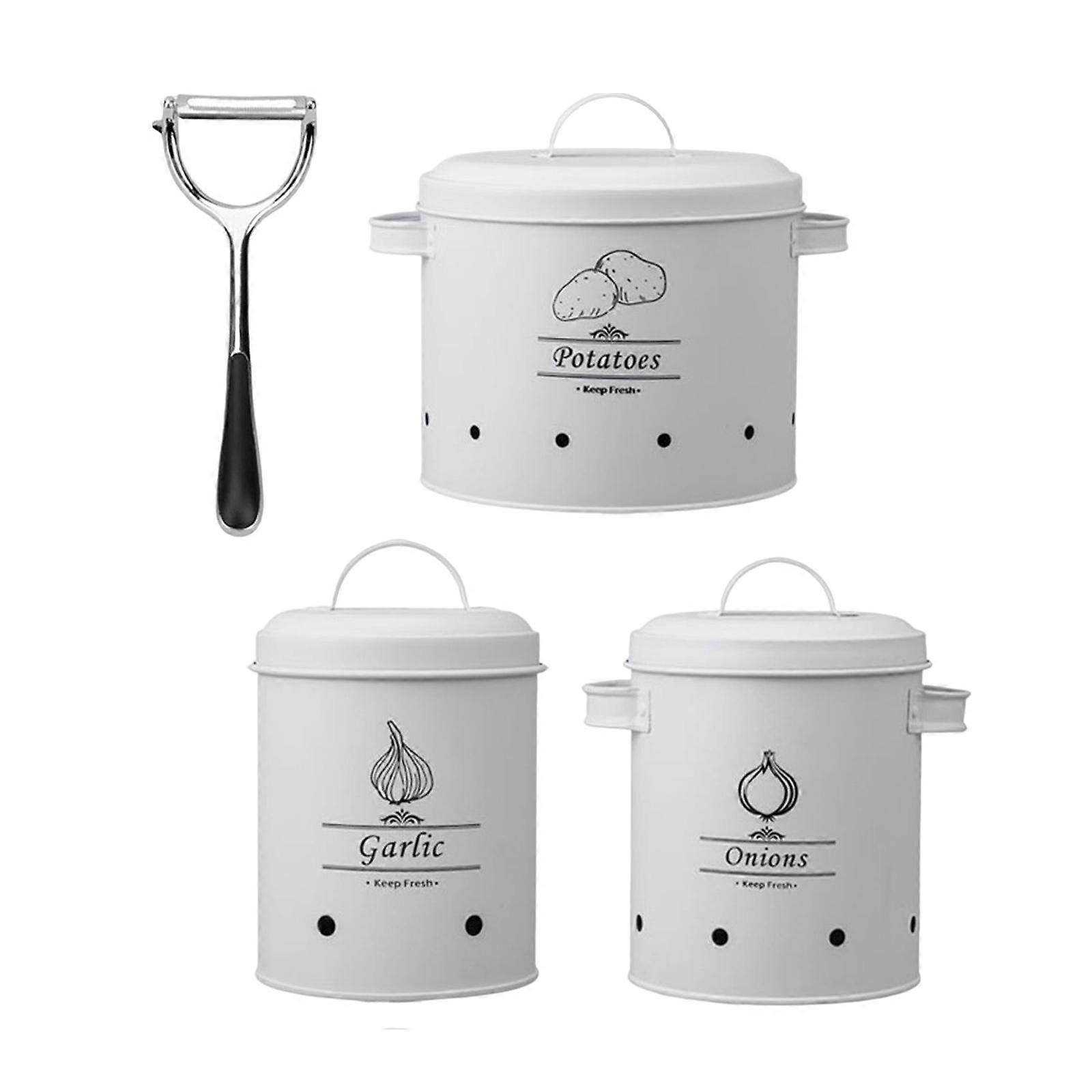 3Pieces Kitchen Canister with Lids Containers Bin for Tea