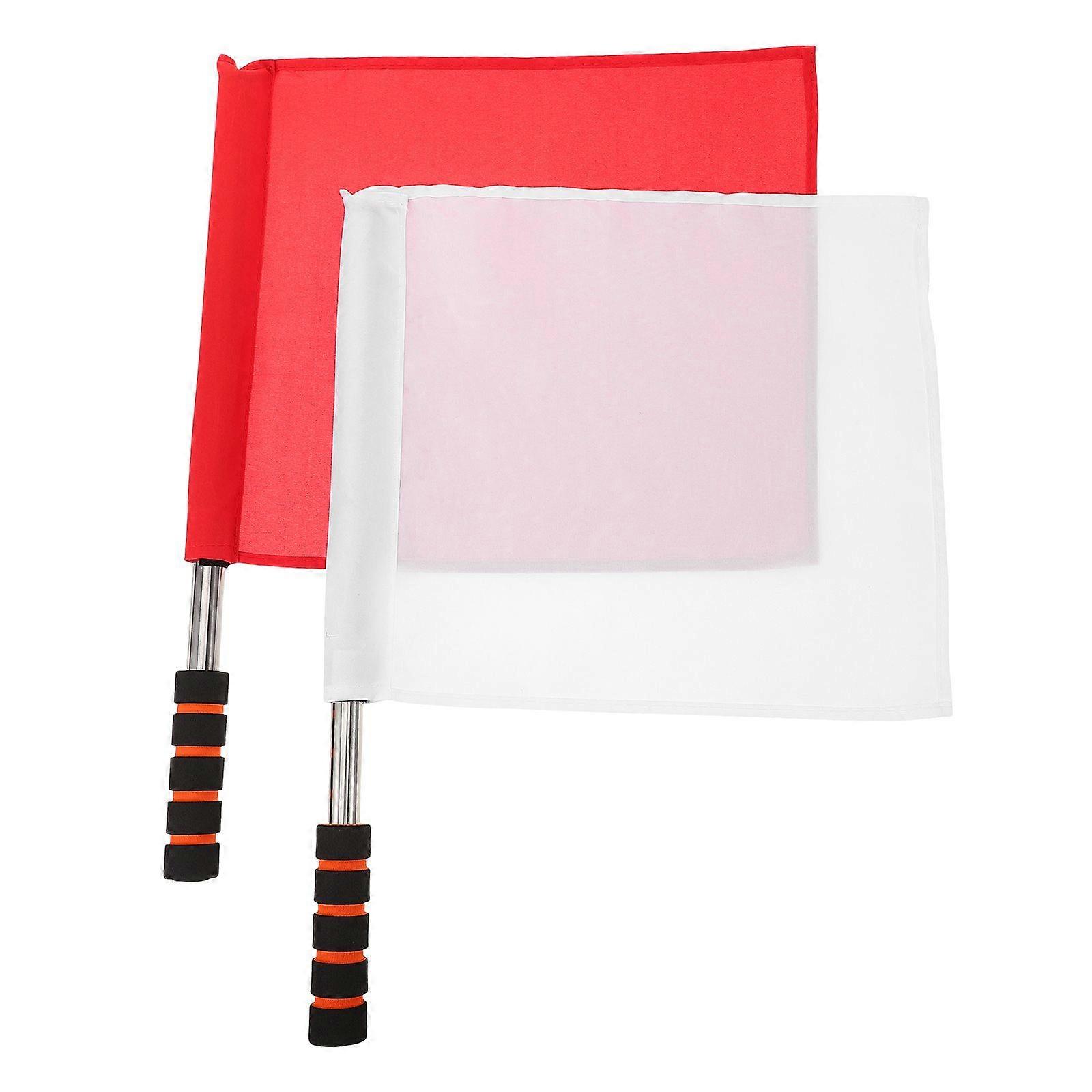 2pcs Match Command Flag Traffic Signal Flags Referee Warning Signal Flags