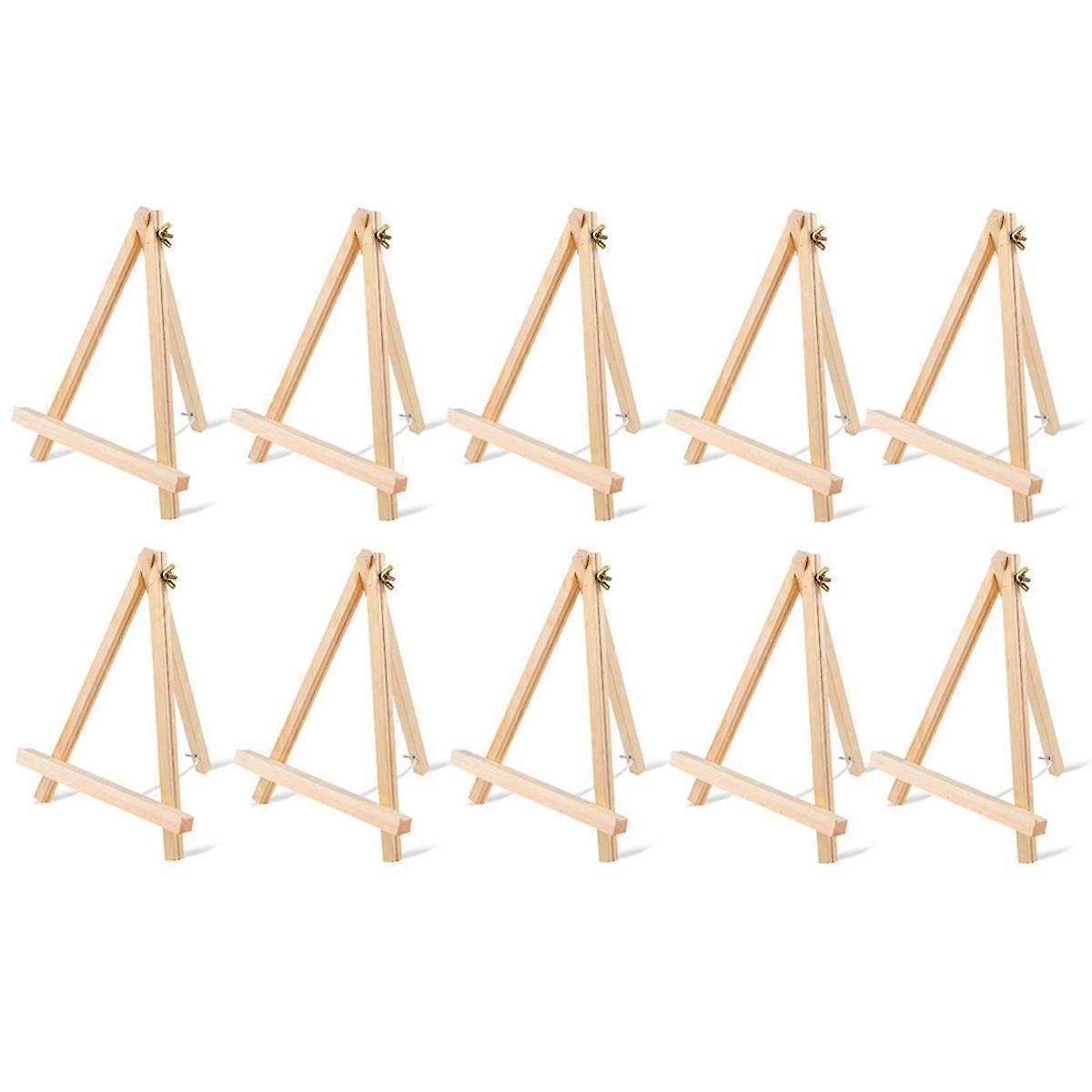 10PCS Wood Easels, 9 Inches Tabletop Easels, Tripod, for Painting