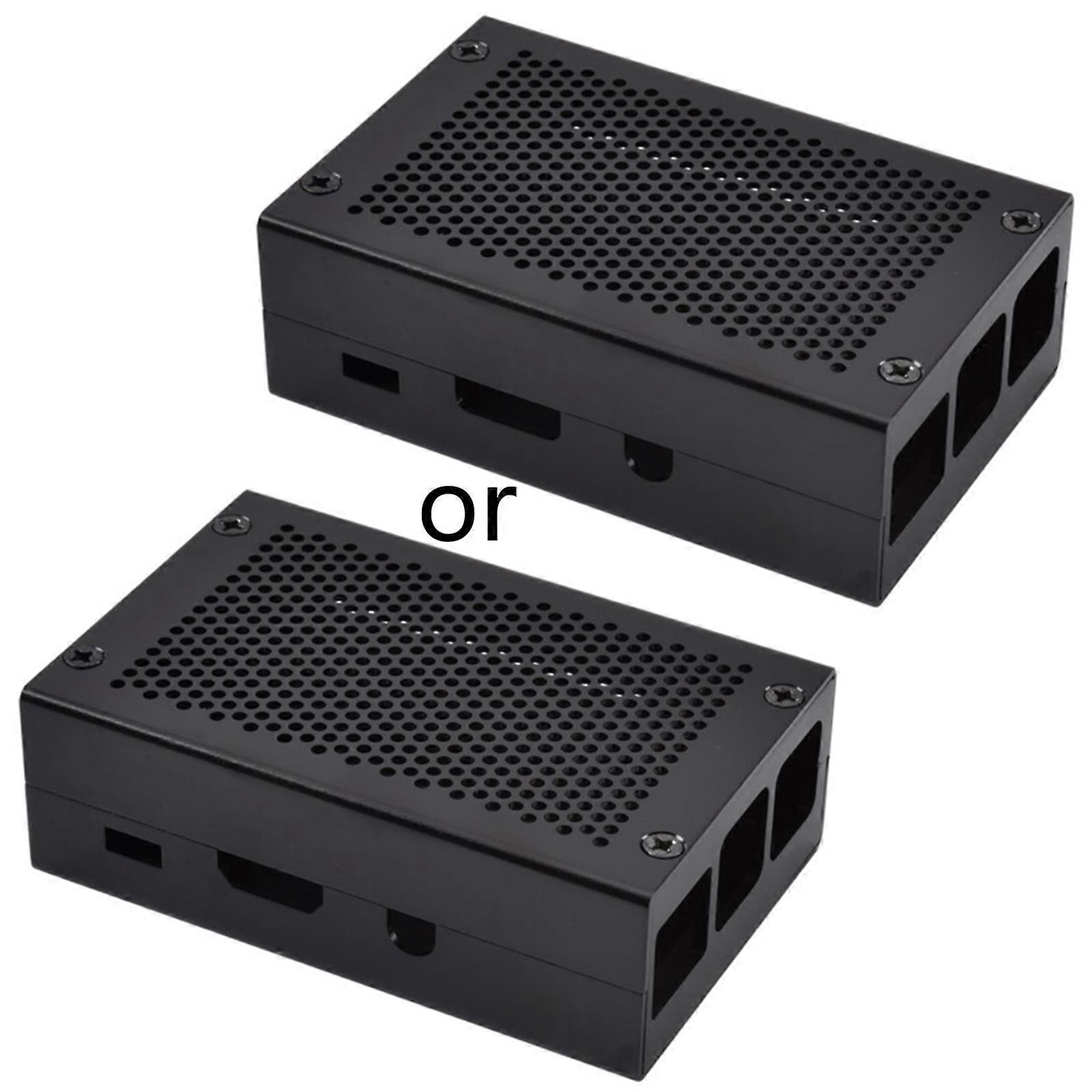 for 3 Model B Pi2 B Computer Radiator for Case Aluminum Alloy Metal Box for Shell Mesh Heat Dissipation Black