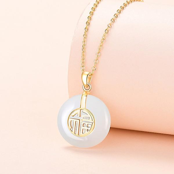 Pendentif Chinois Paix Collier Blanc