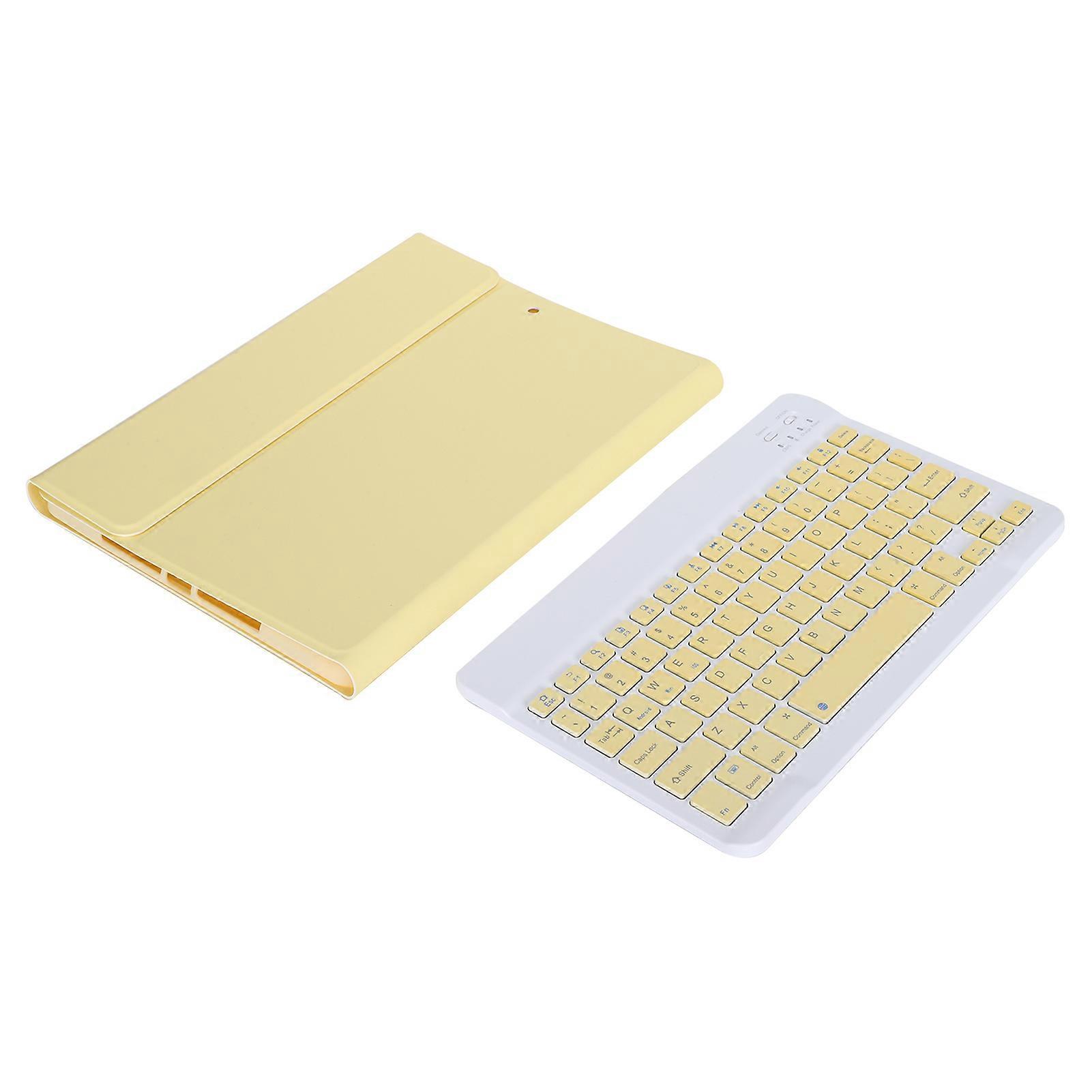 Bluetooth Smart Keyboard Case with Pen Slot for iOS Tablet 10.5"/10.2" Yellow