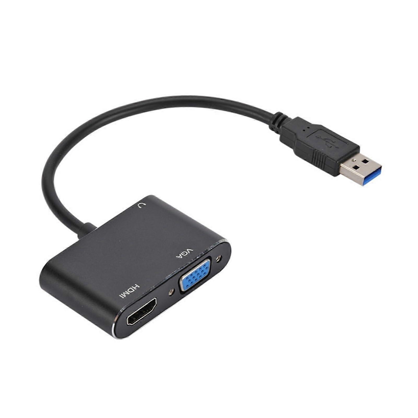 Multi-Monitor Adapter USB to VGA Compatible with HDMI Converter Display Video Adapter Converter Compatible with Computer Adapter Converter
