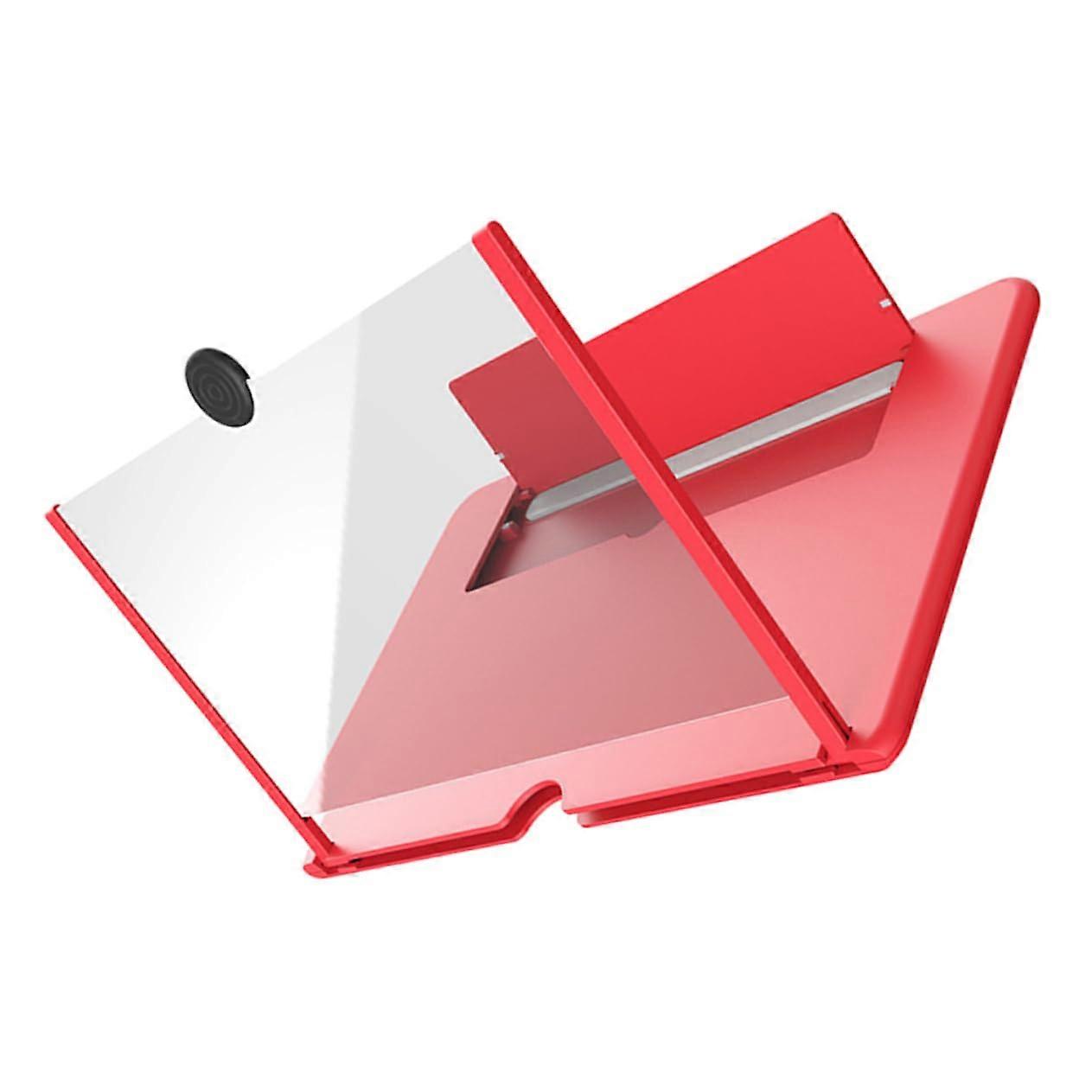 Multifunctional Screen Amplifier 12 Inch Phone Screen Magnifier Magnifier Screen Hands Adjustment Red