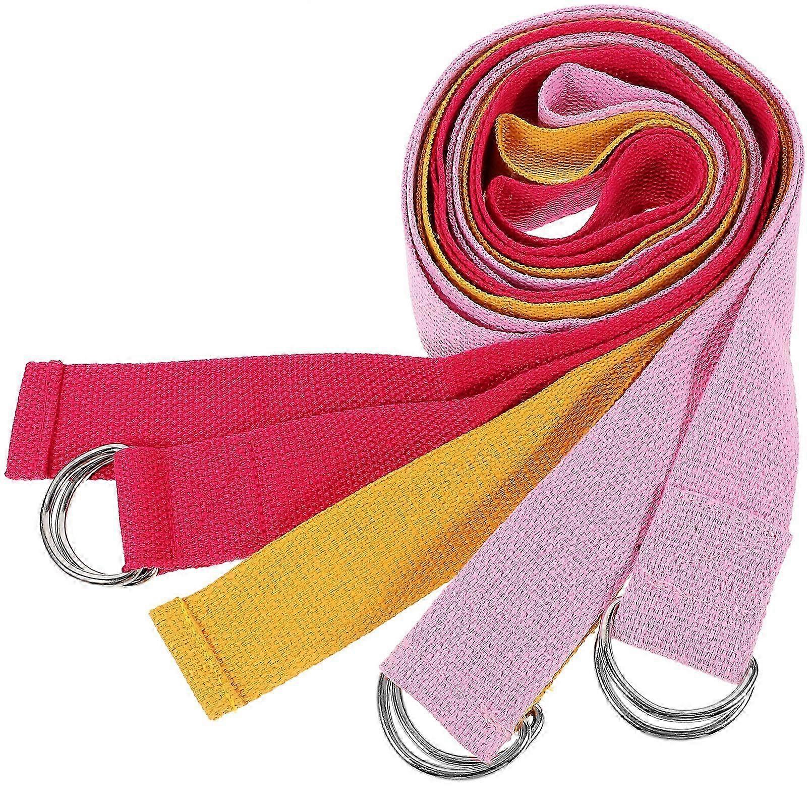 3pcs Professional Yoga Strap Daily Use Exercise Band Reusable Stretching Strap Yoga Accessory