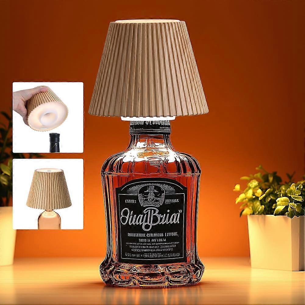 Wireless Bottle Lamp Table Lamp With Touch Control 3-Level Brightness For Nightstand Lamp