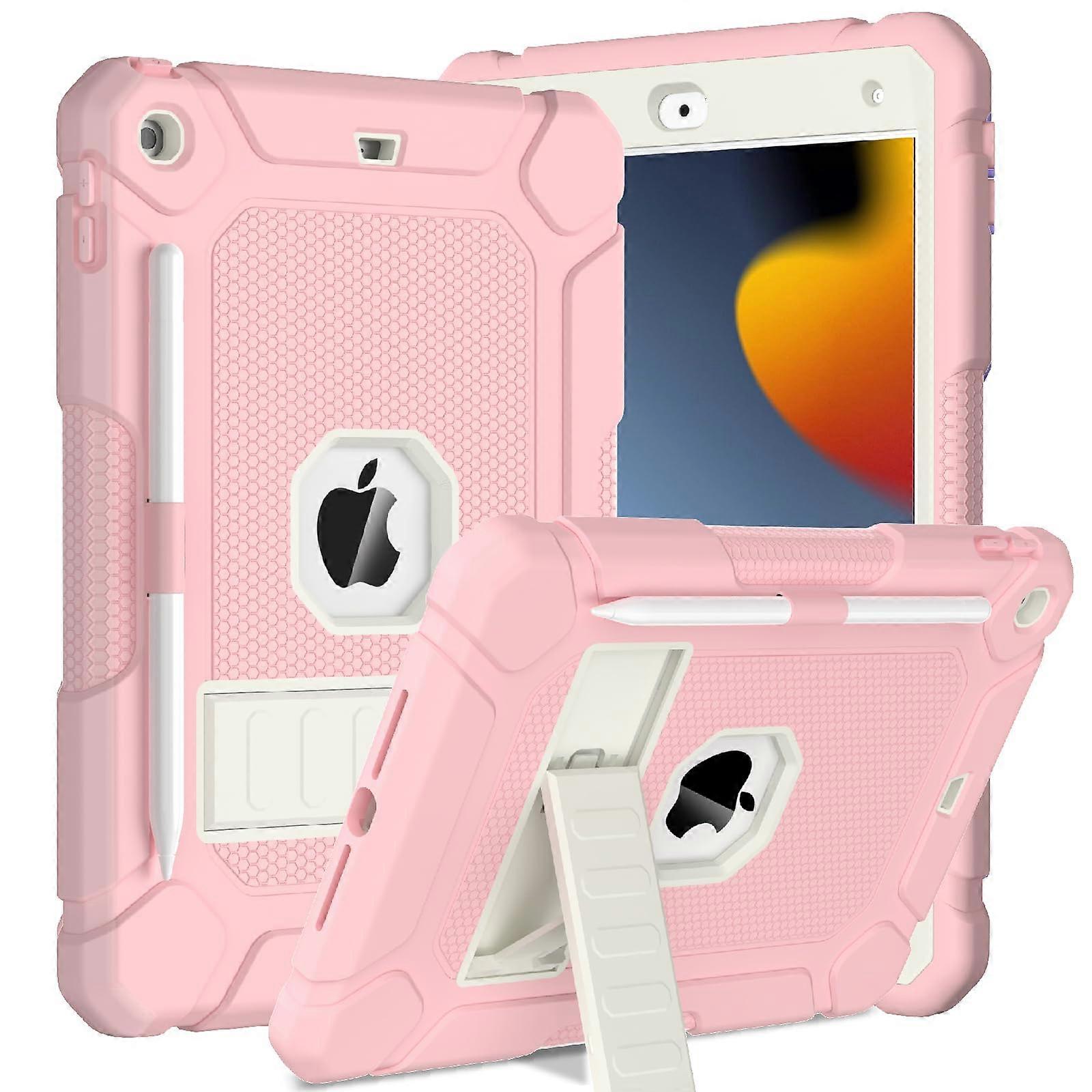 Case for iPad 9th, 8th, 7th Gen (10.2-inch, //2019), iPad 10.2 Case with Built-in Stand/Pen Holder, Pink
