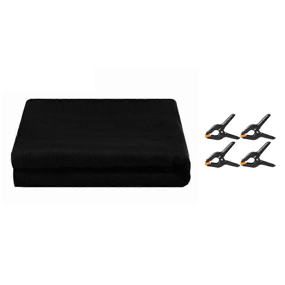 2 x 3m Photography Backdrop Set with 4 Clips Polyester Background Screen for Studio/Live Streaming