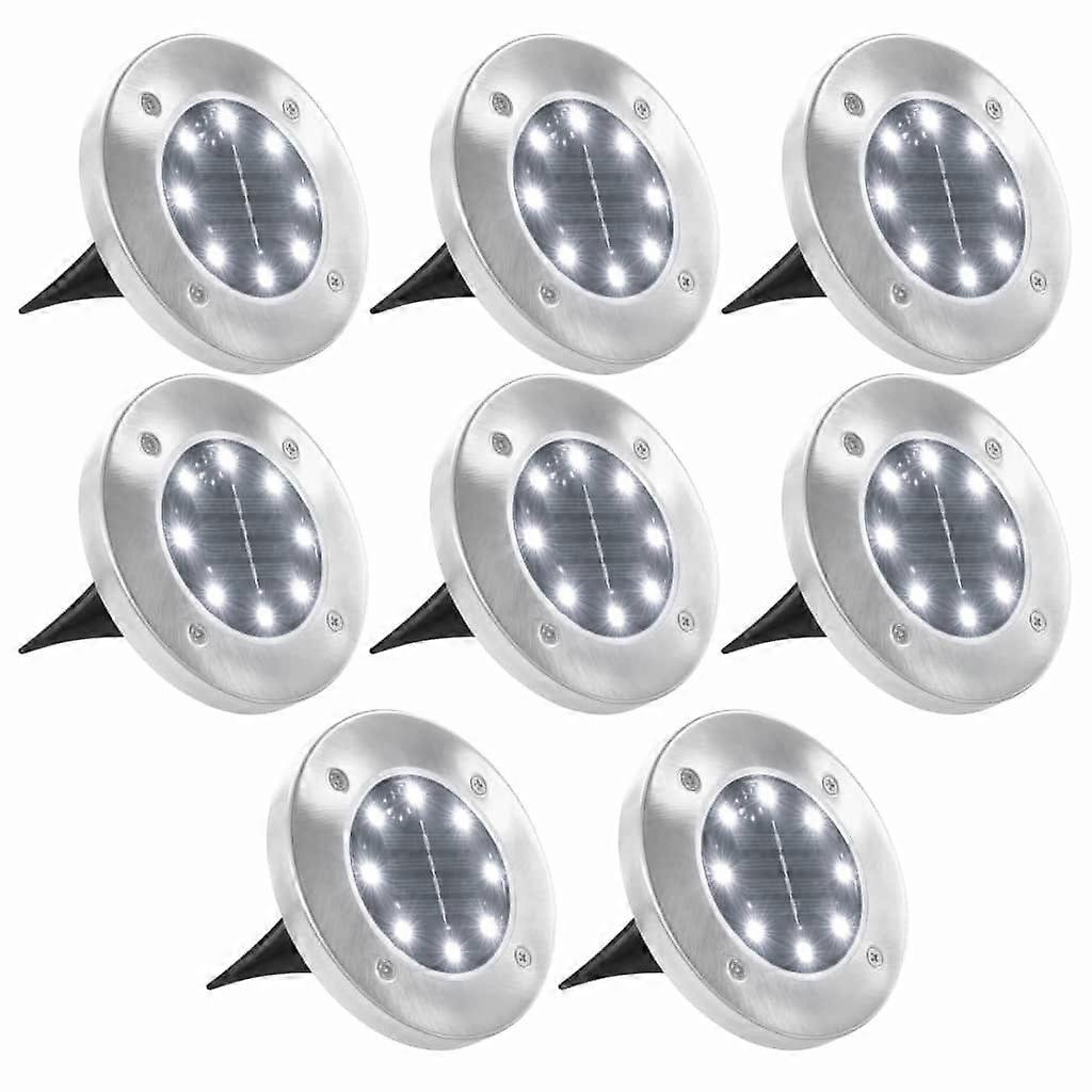 8Pc LED Solar Power Garden Fence Lights Wall Light Patio Outdoor Security Lamps