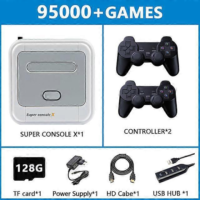 Retro Game Box Super Console X Video Game Console For PSP/PS1/MD/N64 WiFi Support HD Out Built-in 50 Emulators With 90000+Games
