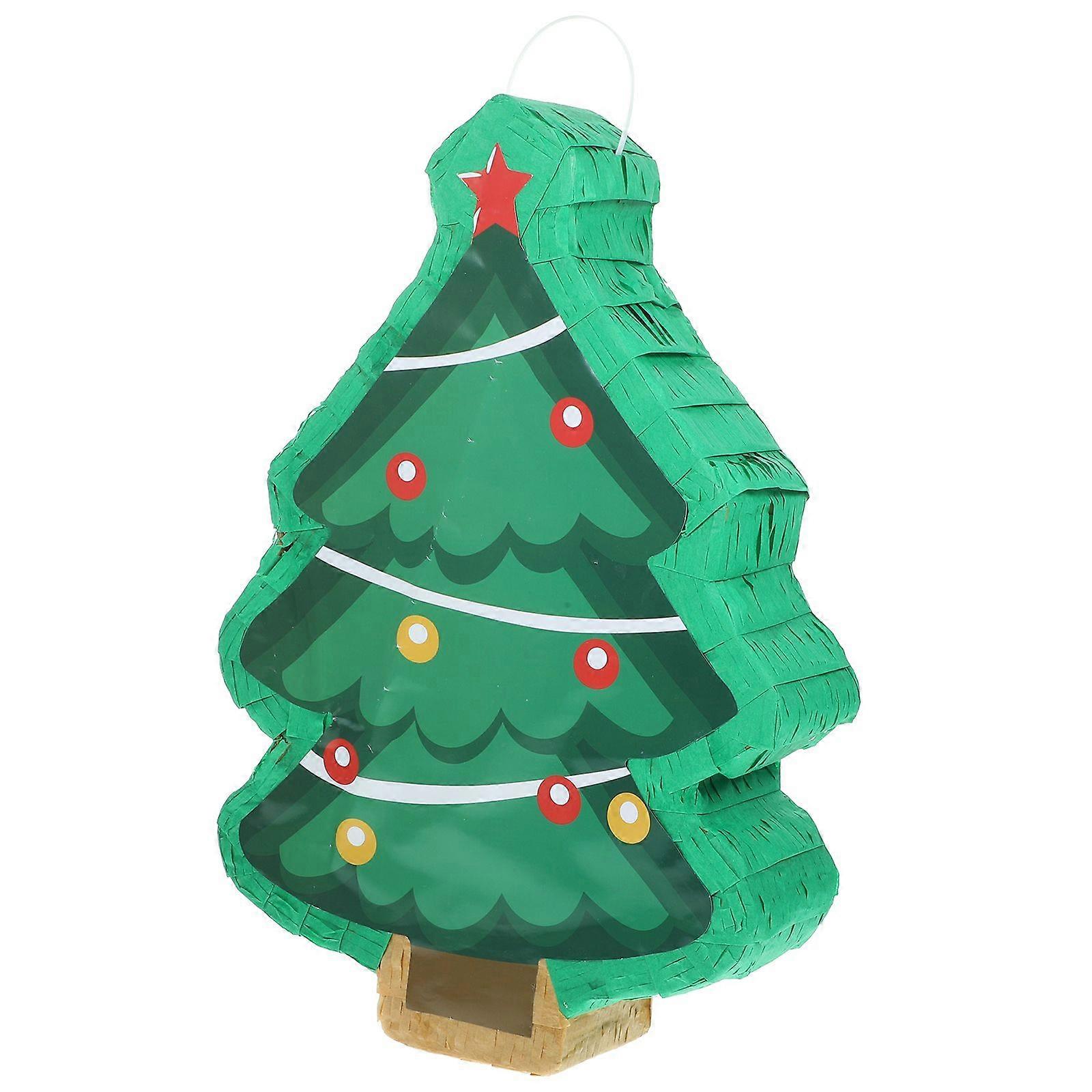 شجرة عيد الميلاد على شكل بيناتا حفلة عيد ميلاد بيناتا ديكور حلوى الجليد شغل دعامة الصورة