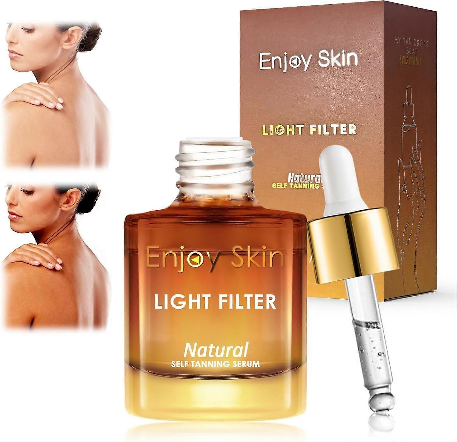 Self Tanning Serum, 30ml Self Tanning Drops, Self Tan Drops for Custom Body Tanning, Self Tanning Natural Bronzer, Natural and Luminous