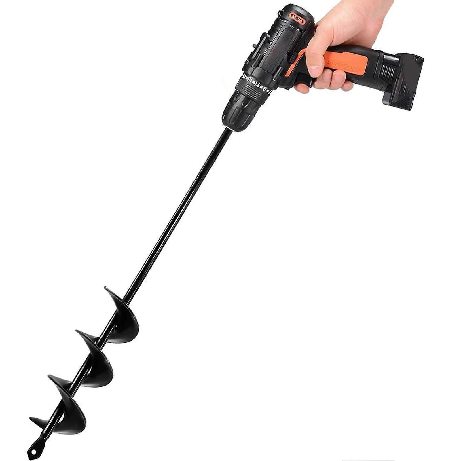 Auger Drill Bit for Planting 1.6x16.5inch Extended Length Garden Auger Spiral Drill Bit for Planting Bulbs Flowers,Post Hole Digger for 3/8'Hex Drill
