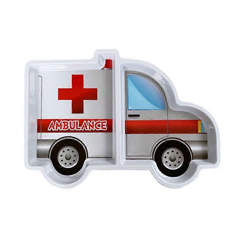 Kinderteller mit Besteck - Kinderteller - Krankenwagen