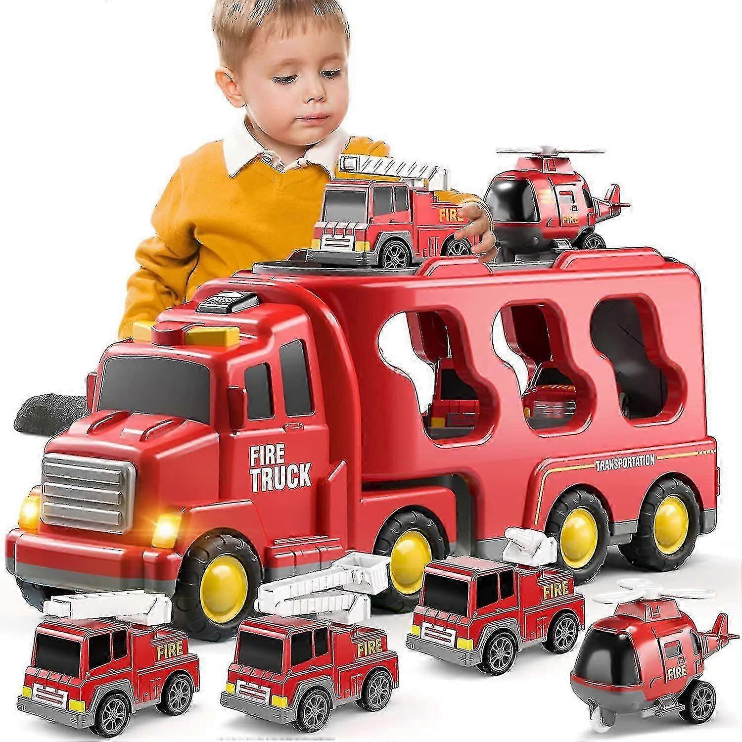 5-i-1 byggleksaker för pojkar 3-6 år - Friktionsdriven transportbil för småbarn 1-5_MM2