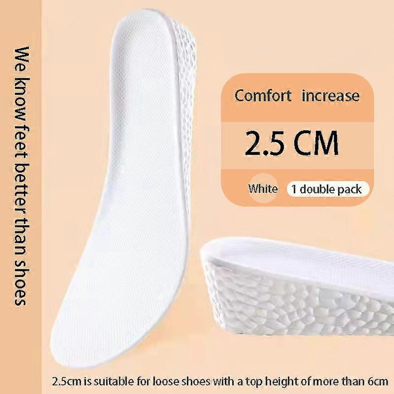 1.5 3.5cm Invisible Height Increase Insoles Memory Foam Sole Mesh Shoes Sole Pad Breathable Comfortable for Men Women Feet Care| |