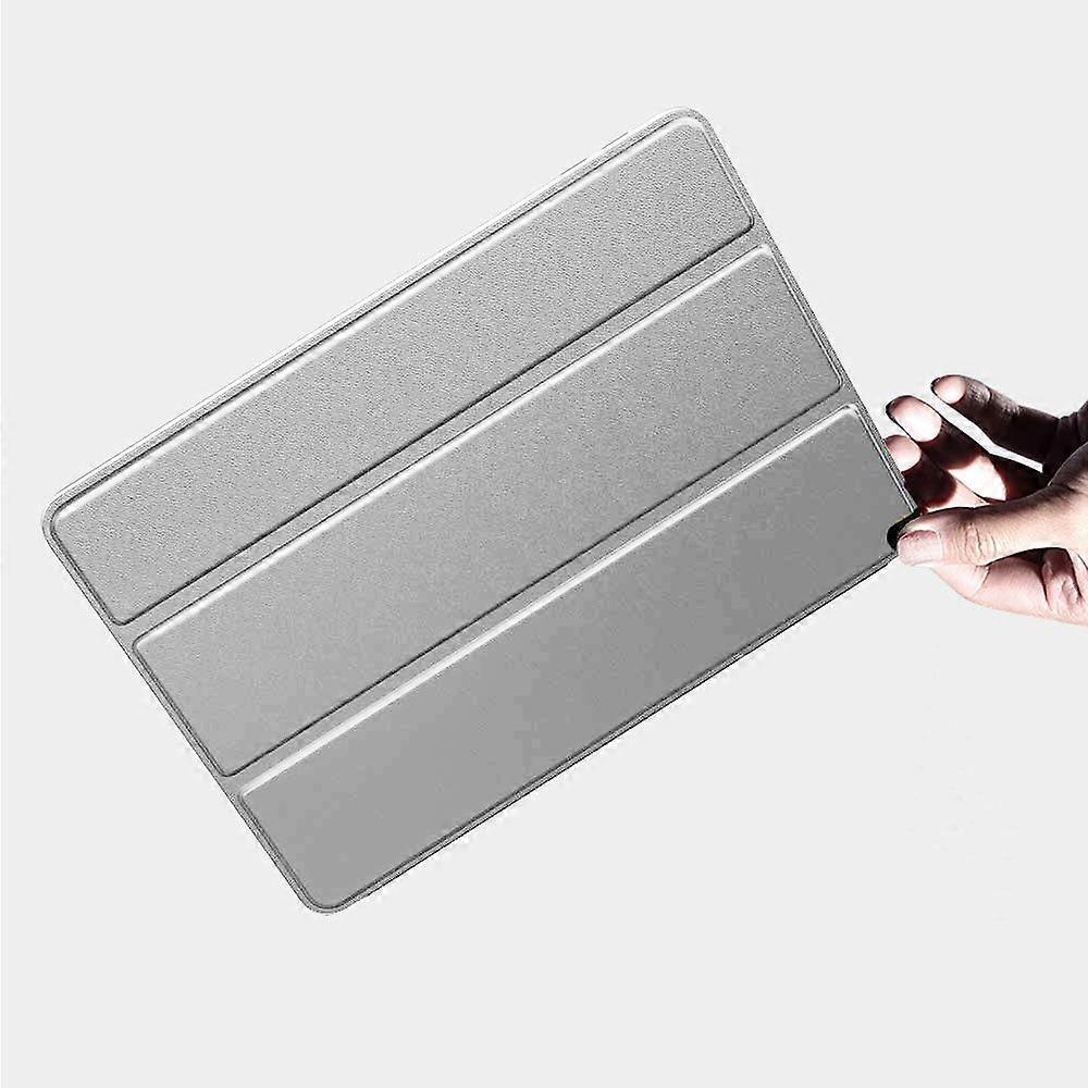 Auto Sleep/Wake Function Rebound Trifold Smart Case Compatible With Ipad 10.2 Inch-Silver