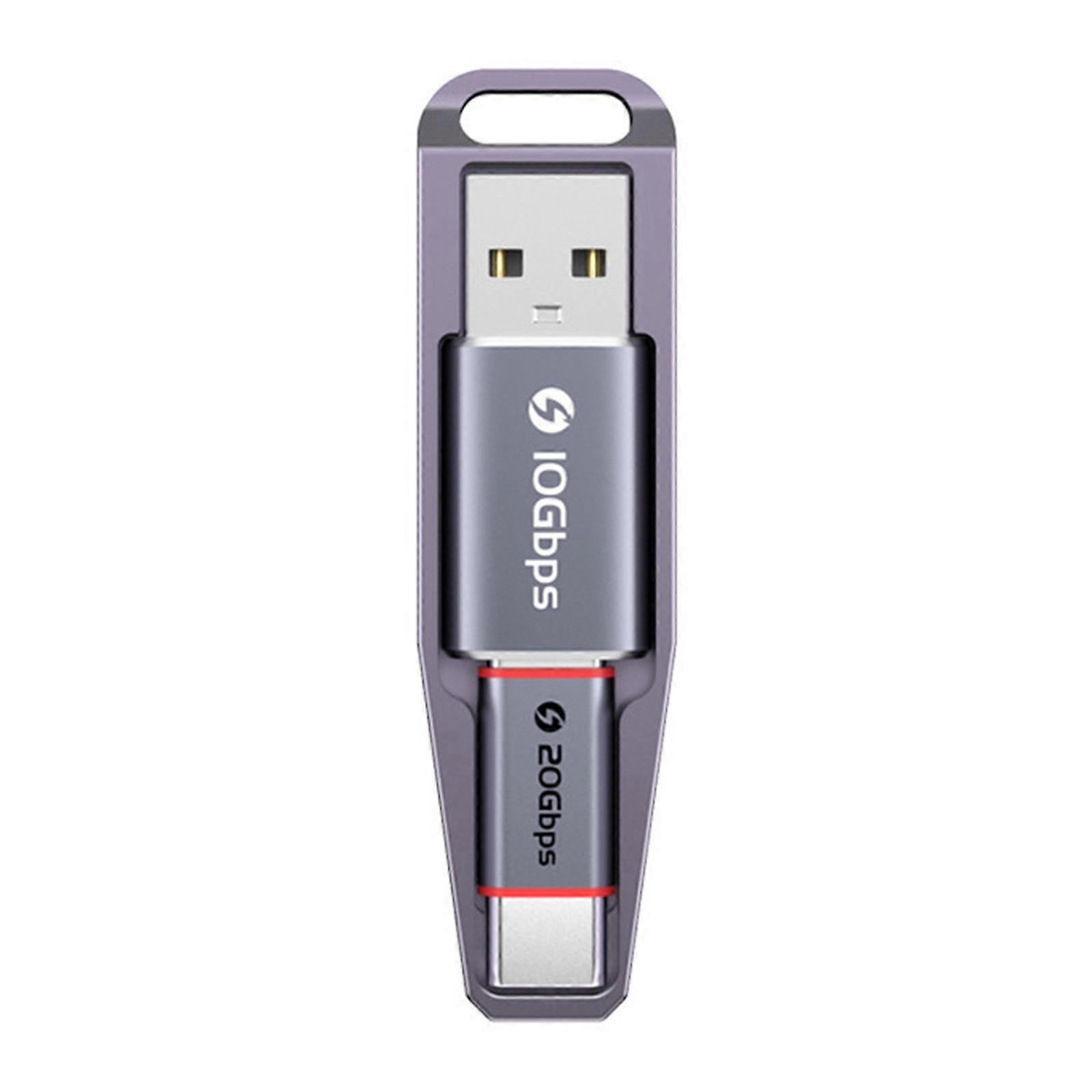 Schnelllade- und Datenübertragungsadapter Aluminium-USB-zu-TypC-Adapter 10 Gbit/s Datengerät Kleine Ladeadaptertasche