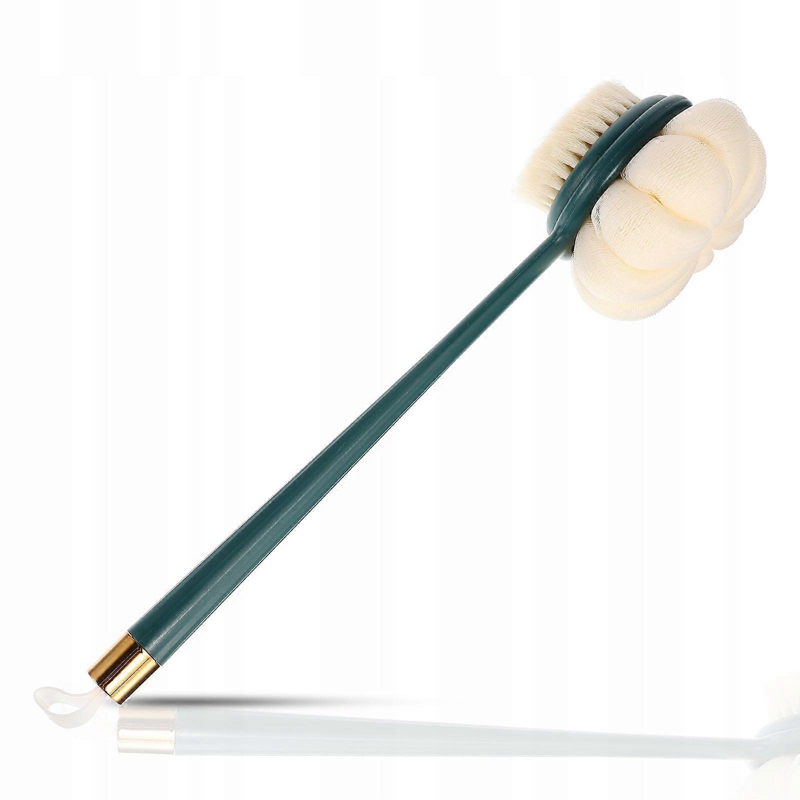 Bath Brush With Long Handle, Sponge Body, Double-sided